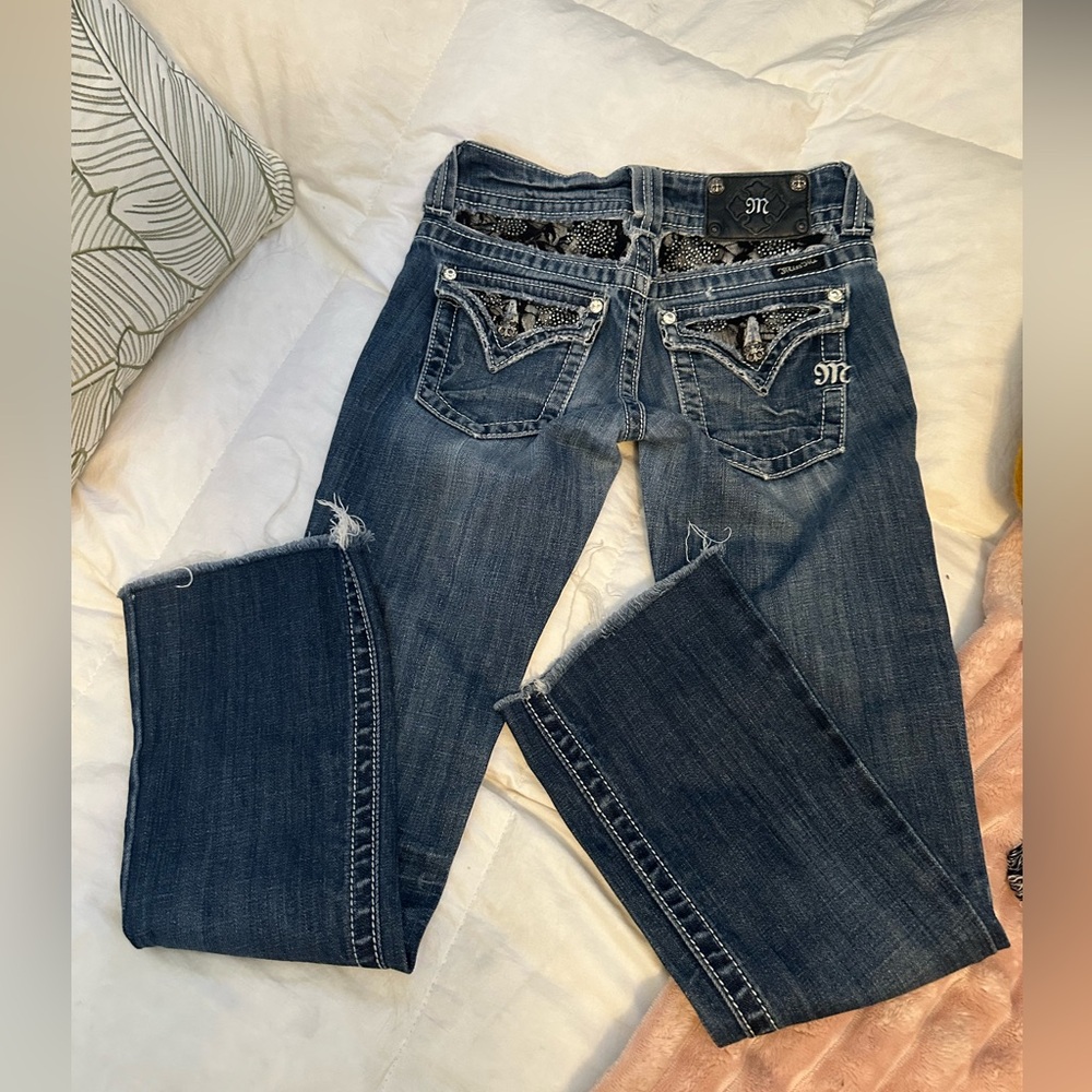 Miss me Women's Blue Jeans size 25 boot - Picture 5 of 7